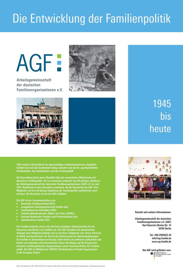 Updated: AGF exhibition on the development of the German family policy
