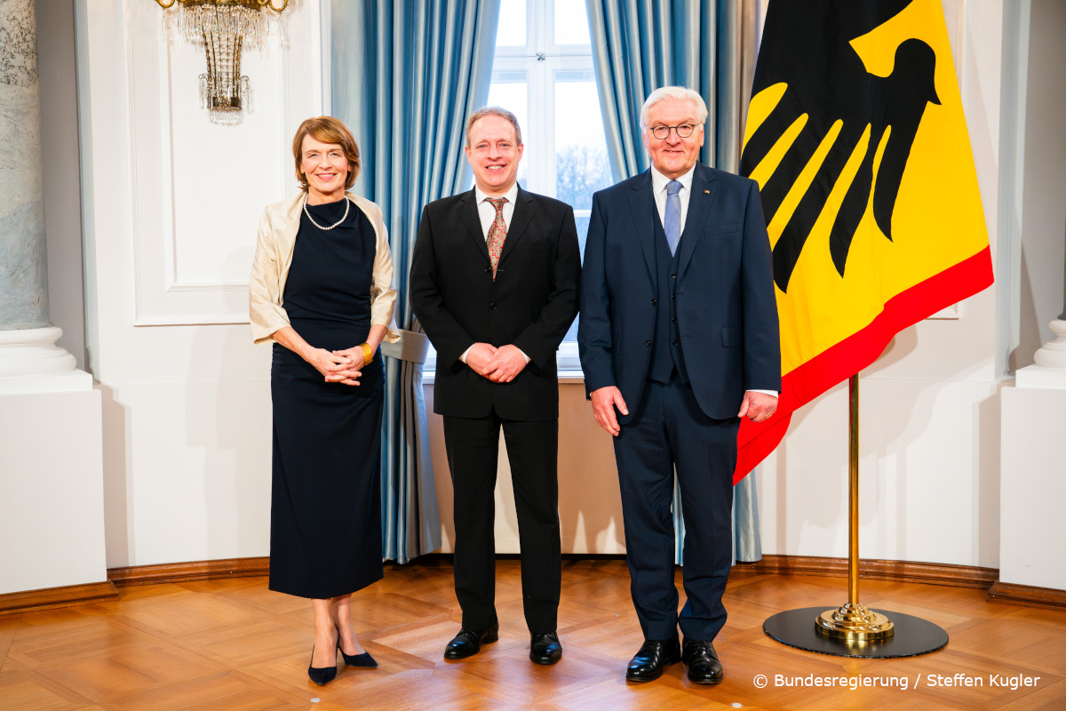 Prof. Dr. Martin Bujard beim Neujahrsempfang des Bundespräsidenten