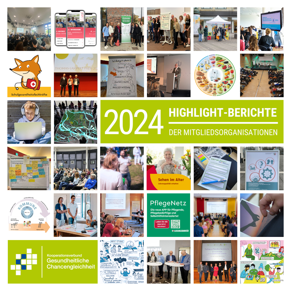 Kooperationsverbund Gesundheitliche Chancengleichheit veröffentlicht Highlight-Bericht – die AGF ist mit dabei