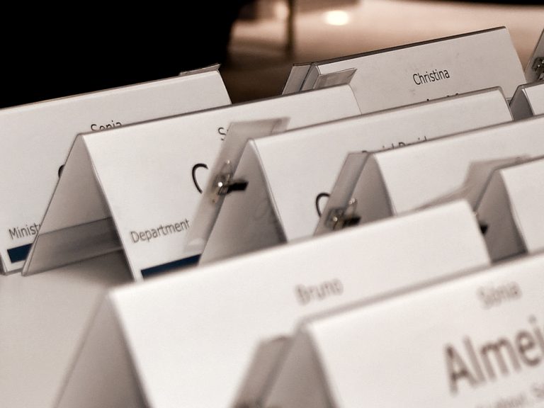 Bild von Namensschildern